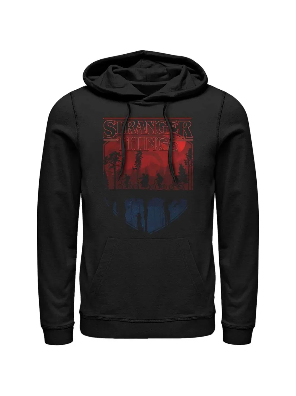 LESSONS MERCH x Netflix Stranger Things hoodie met trekkoord en grafische print Zwart