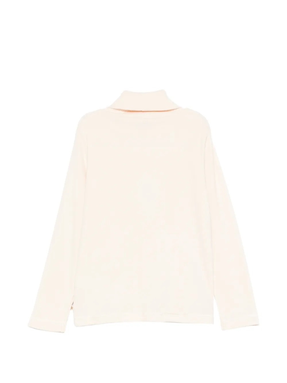 Bonton Geribbelde top met col Beige