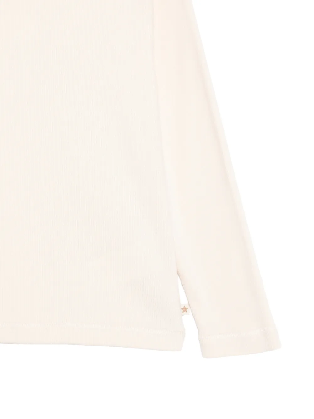 Bonton Geribbelde top met col Beige