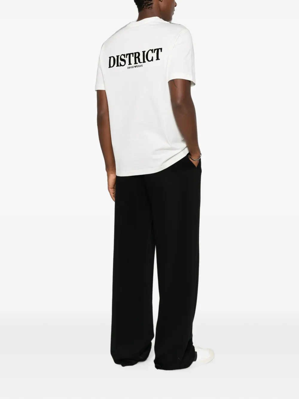 Emporio Armani T-shirt met logoprint met ronde hals Wit