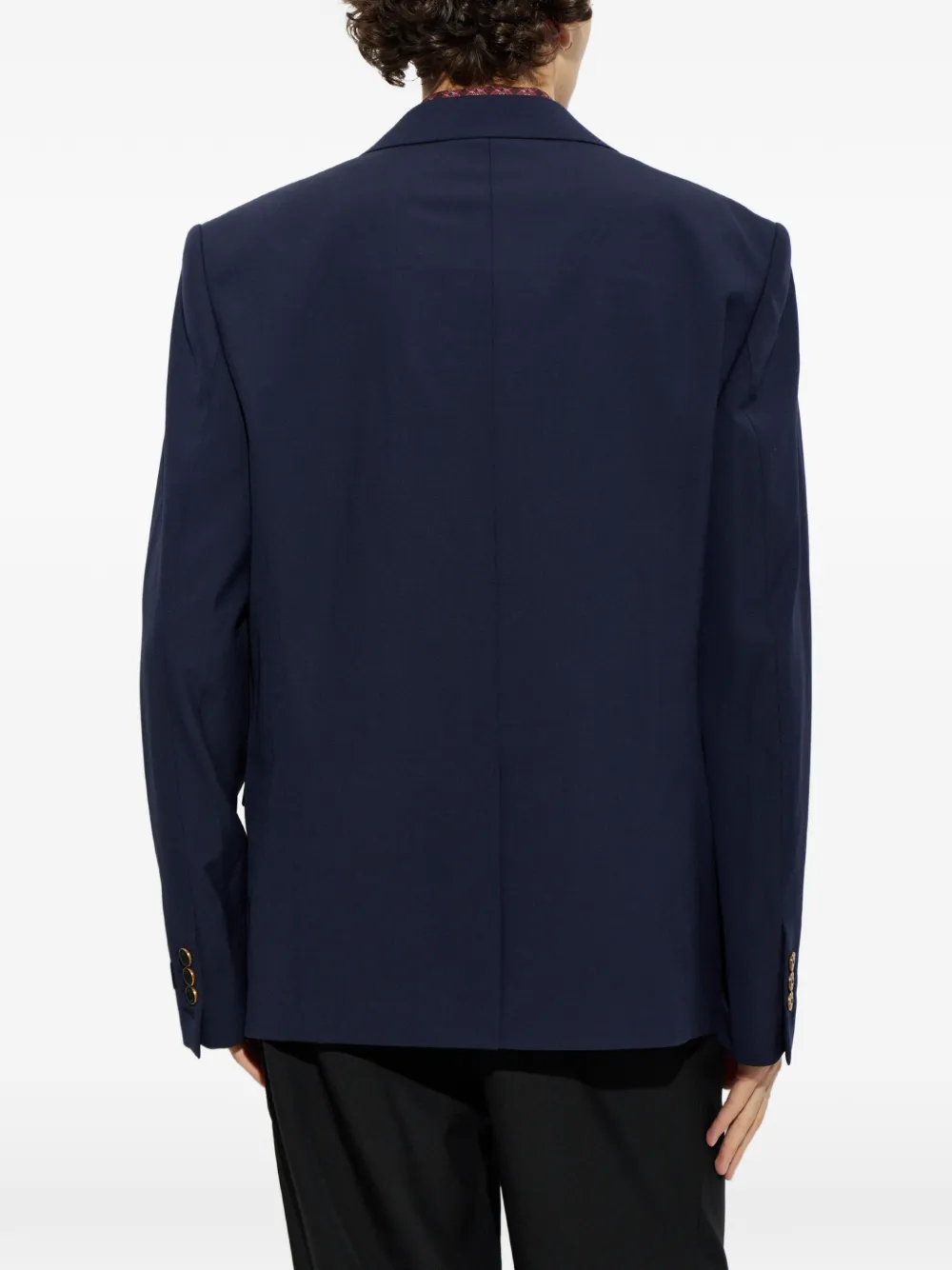Balmain Blazer met logopatch Blauw
