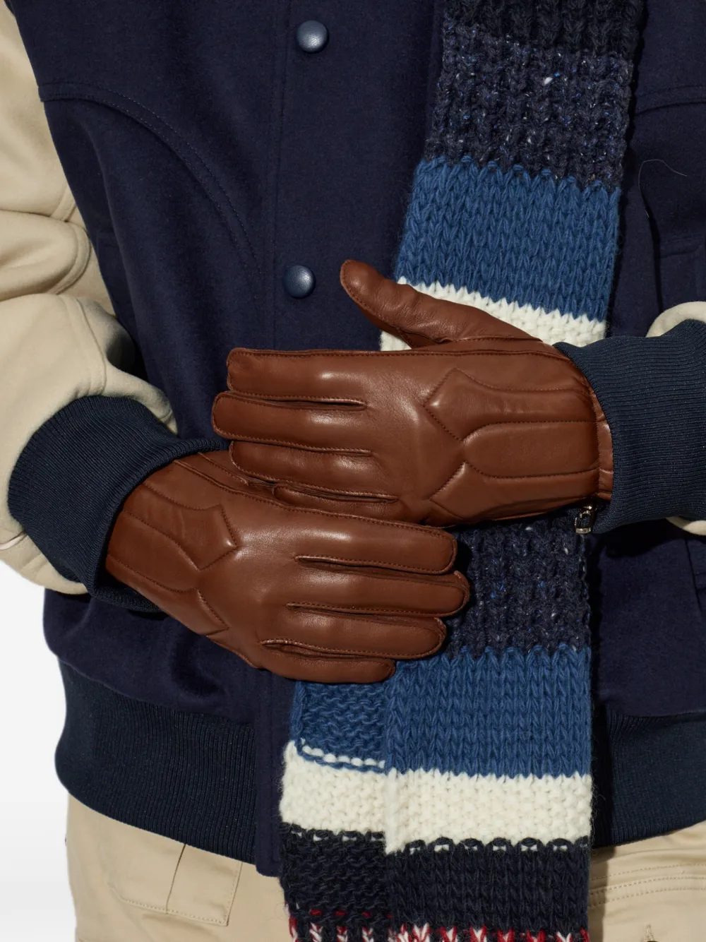 DSQUARED2 Leren handschoenen Bruin