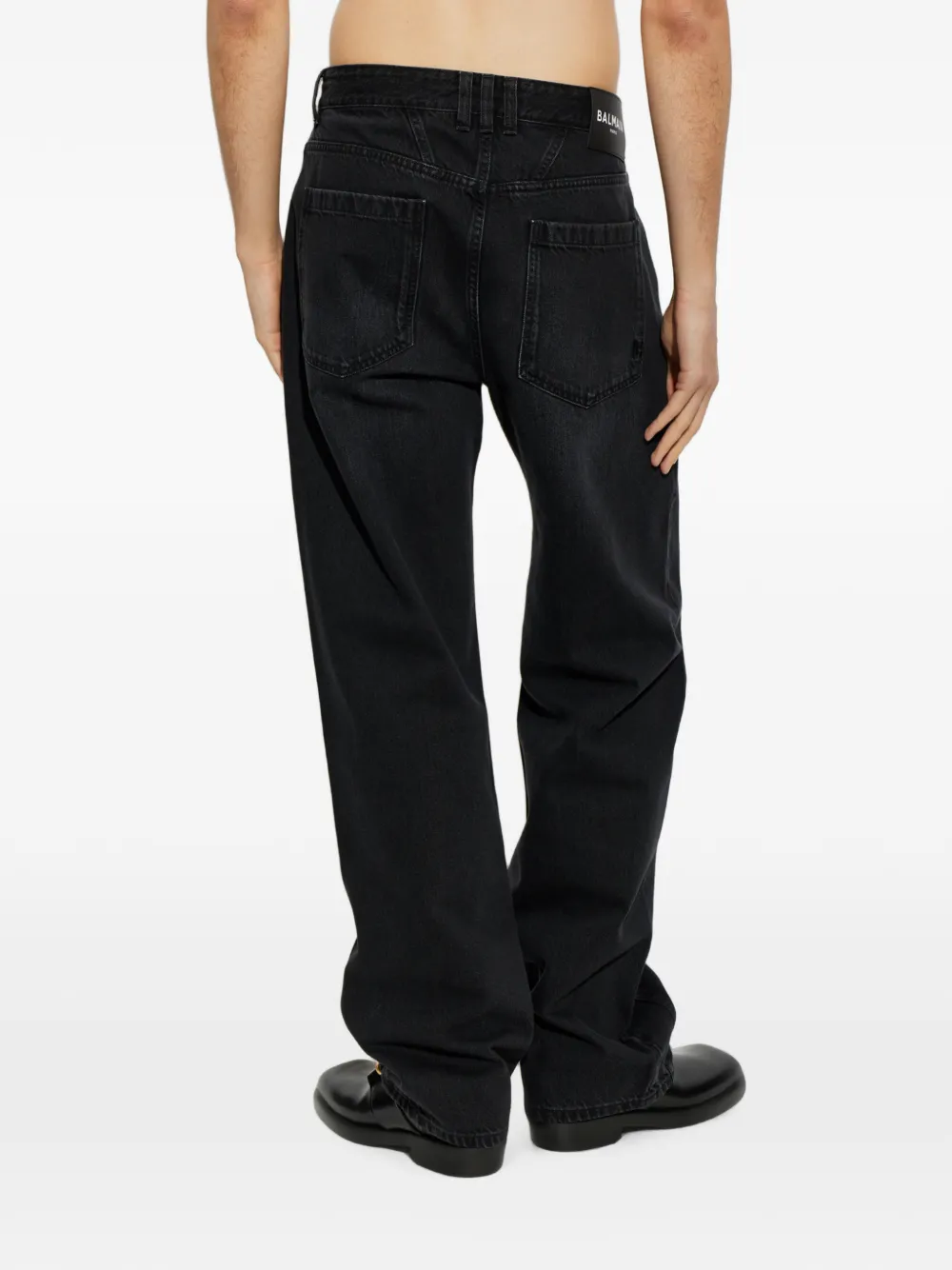 Balmain Ruimvallende jeans Zwart