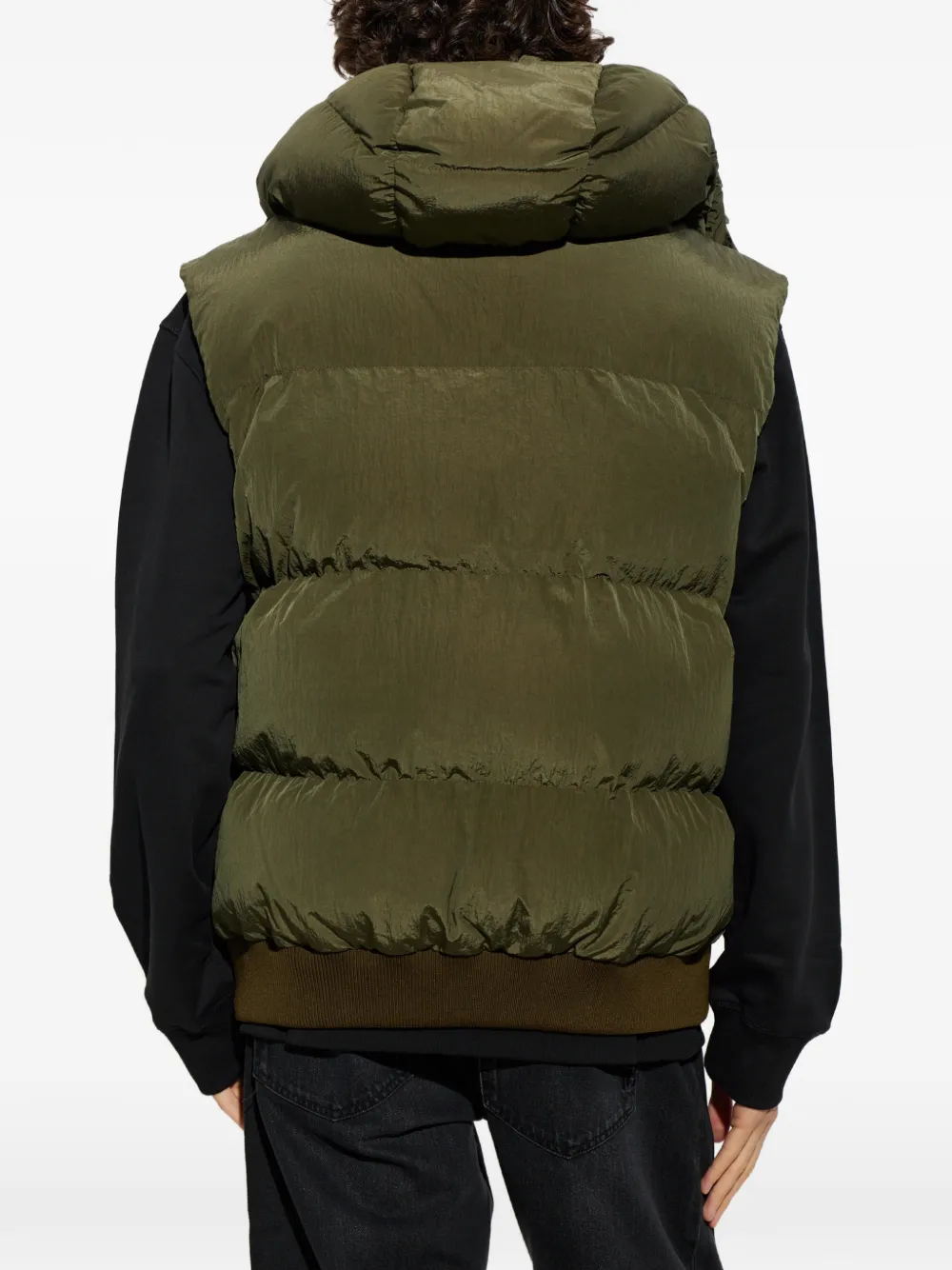 Balmain Gewatteerde top met capuchon Groen