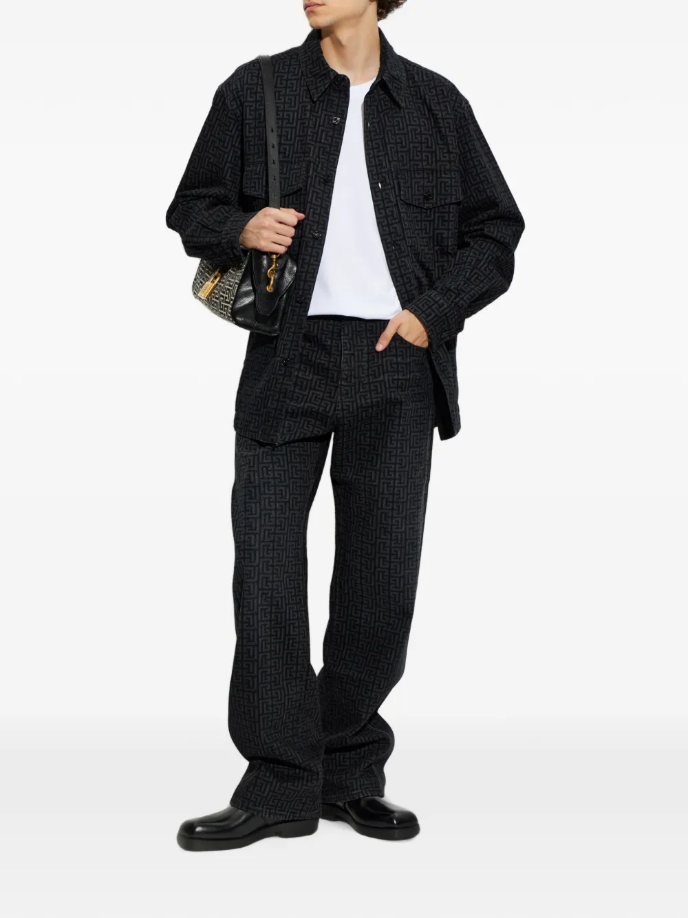Balmain Pet met monogram Zwart