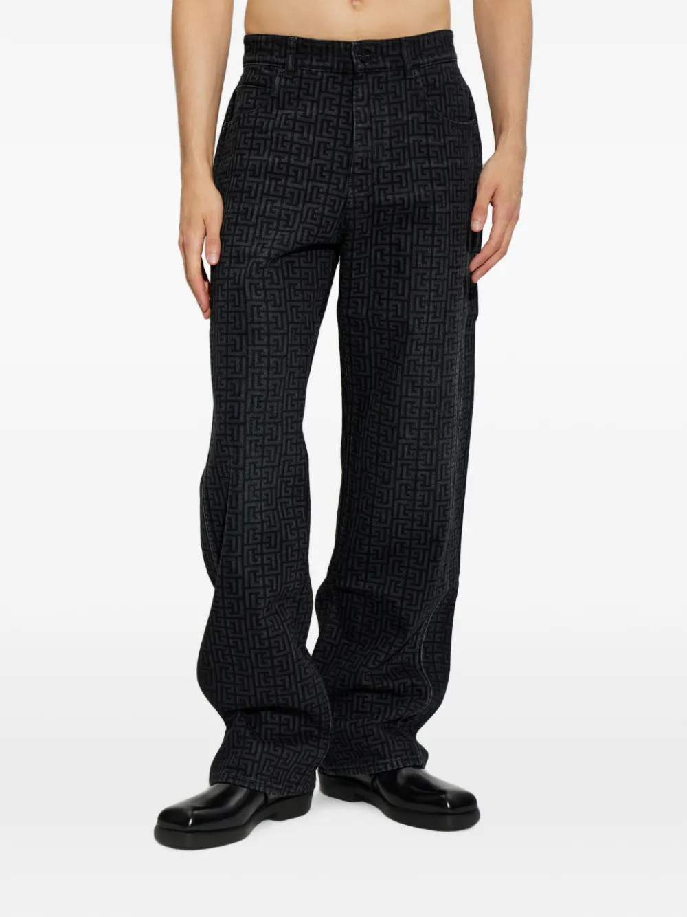 Balmain Pet met monogram Zwart