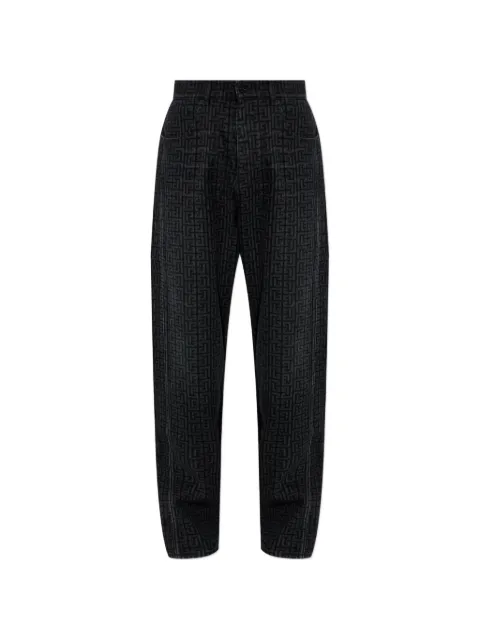 Balmain monogram-print jeans