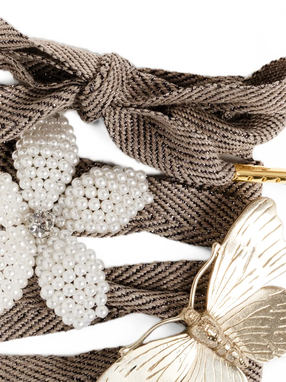 Golden Goose Schoenveters met visgraatpatroon Bruin