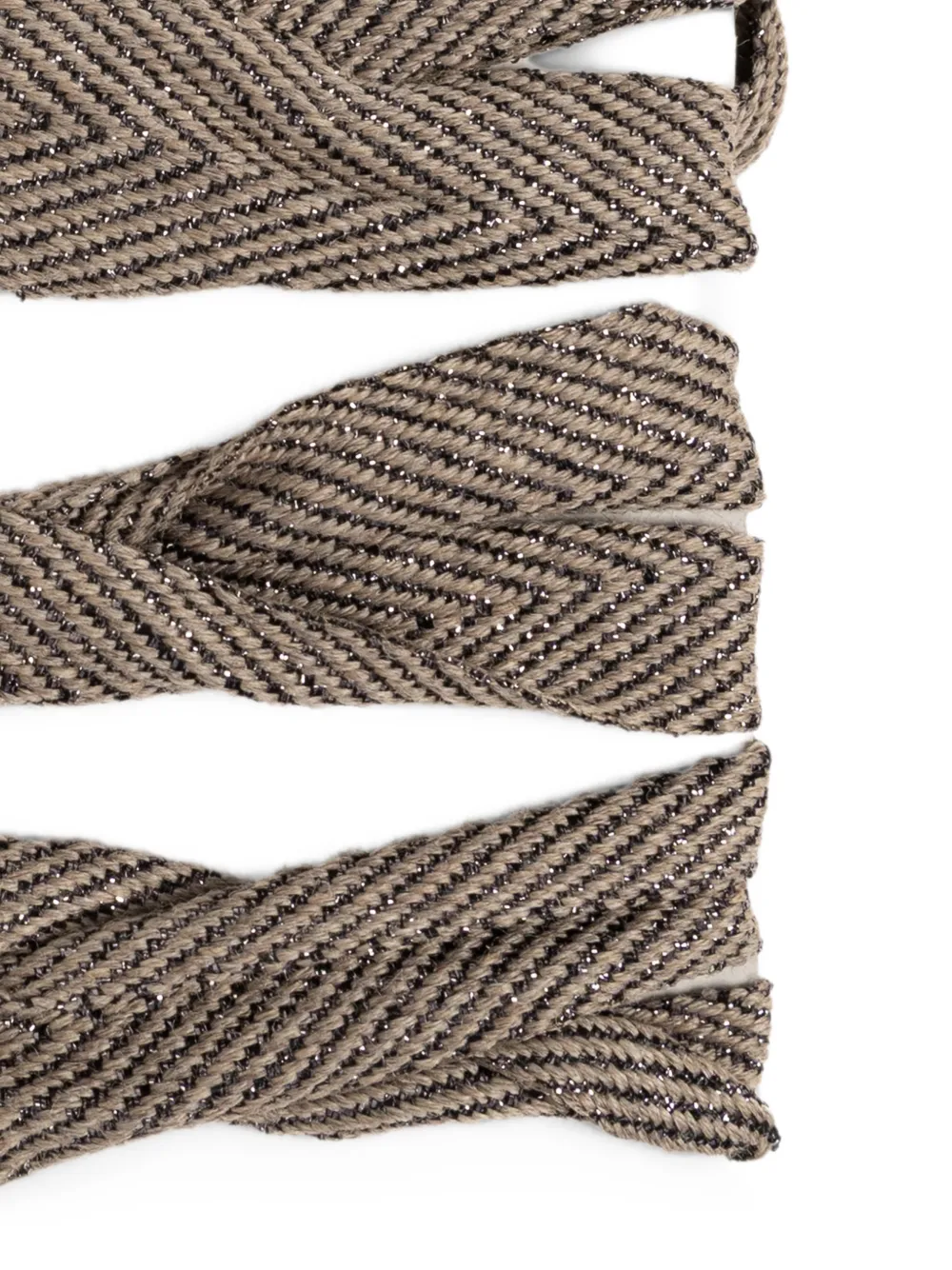 Golden Goose Schoenveters met visgraatpatroon Bruin
