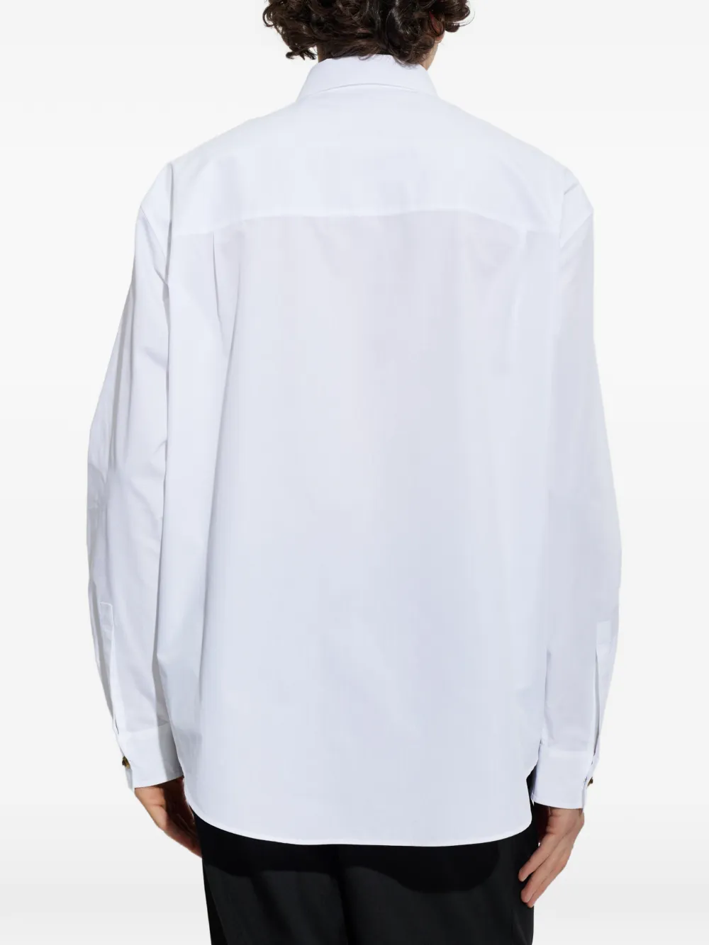 Balmain Overhemd met knopen en leeuwenkop Wit
