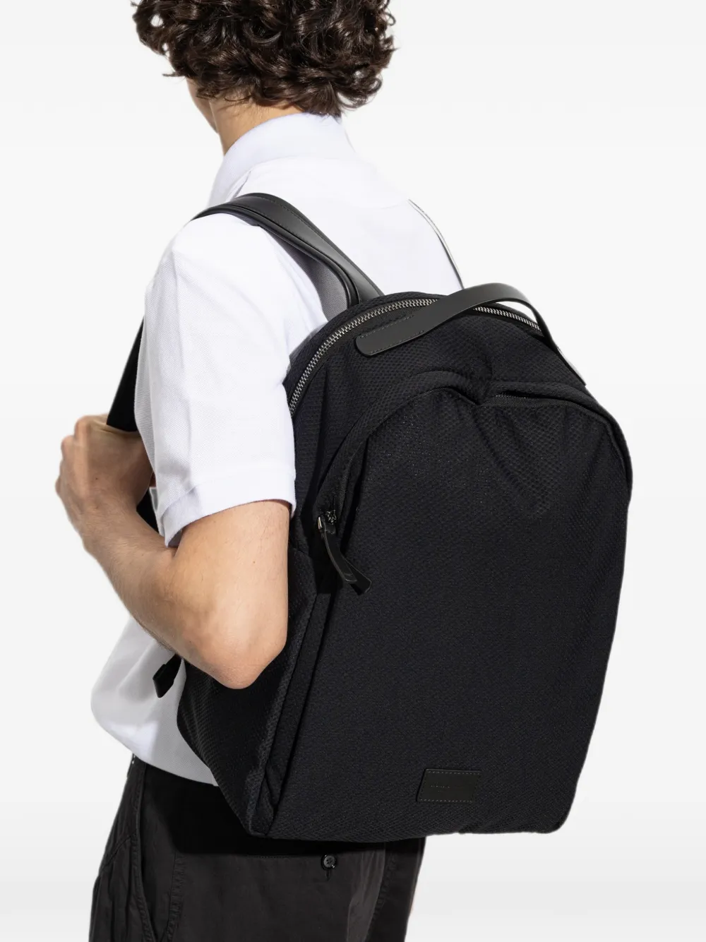 Giorgio Armani Rugzak met logopatch Zwart
