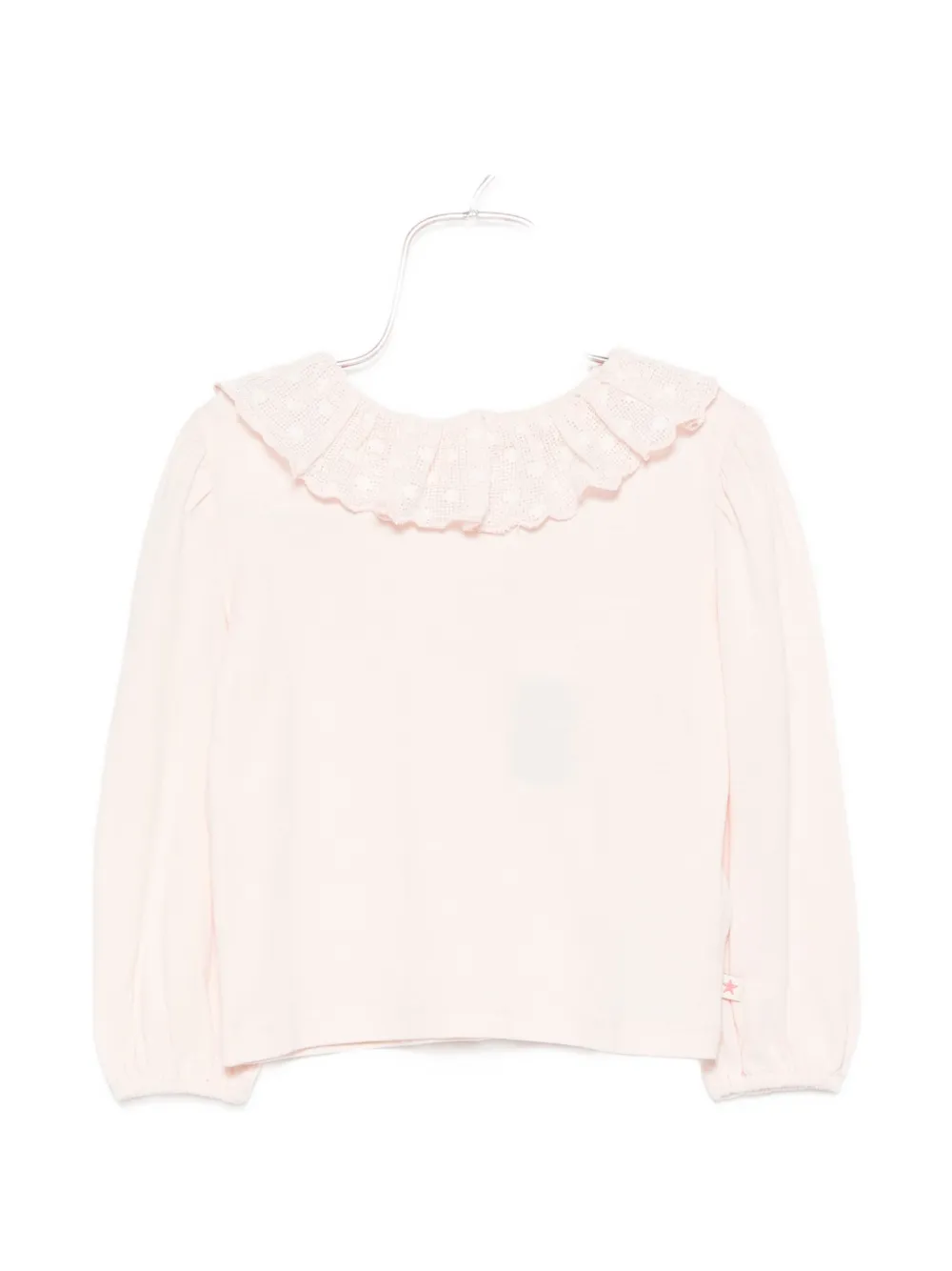 Bonton ruffled-collar long-sleeve top - Rosa