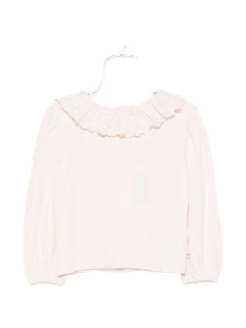 Bonton ruffled-collar long-sleeve top