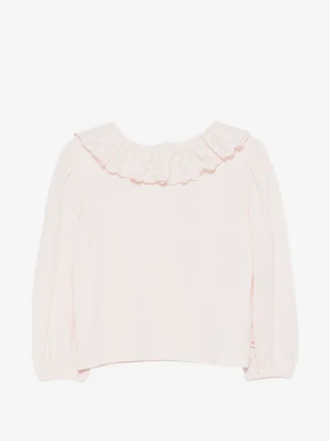 Bonton ruffled-collar long-sleeve top