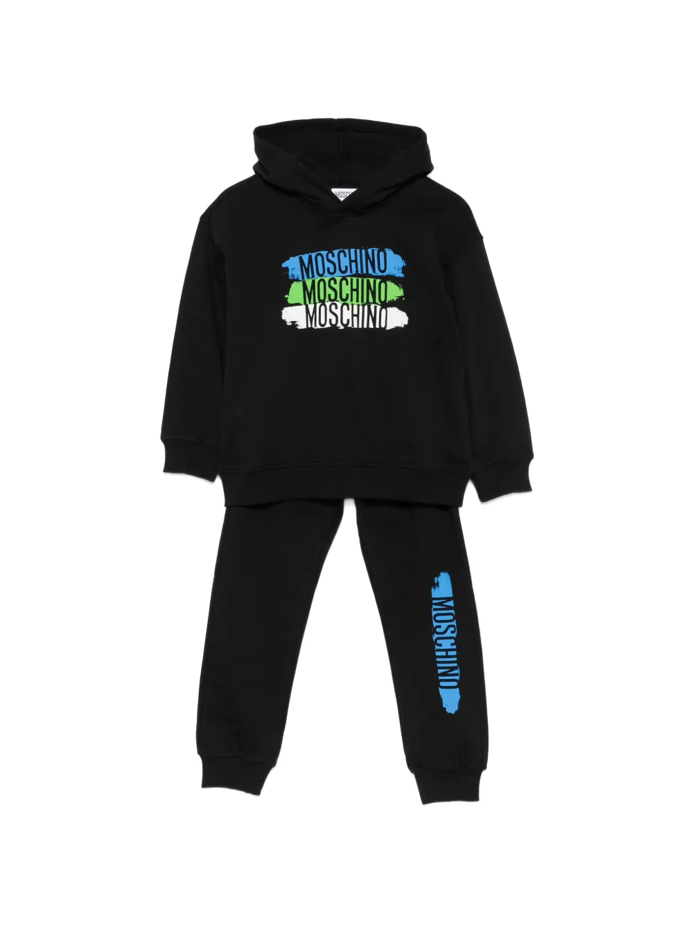 Moschino Kids logo-print tracksuit - Nero