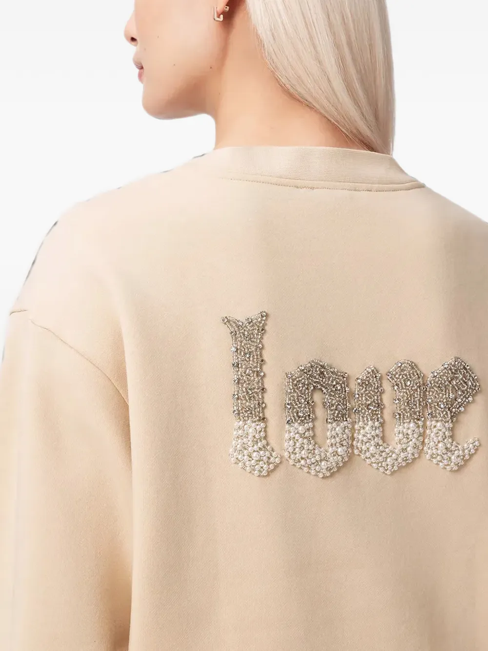 AllSaints Peace Pippa verfraaide sweater Beige