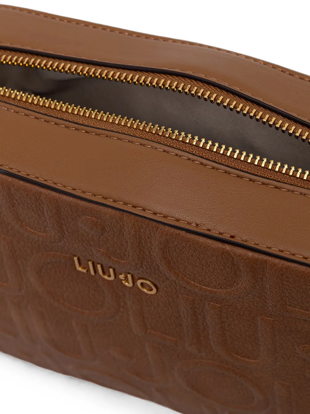 LIU JO Medium crossbodytas met logo-reliëf Bruin