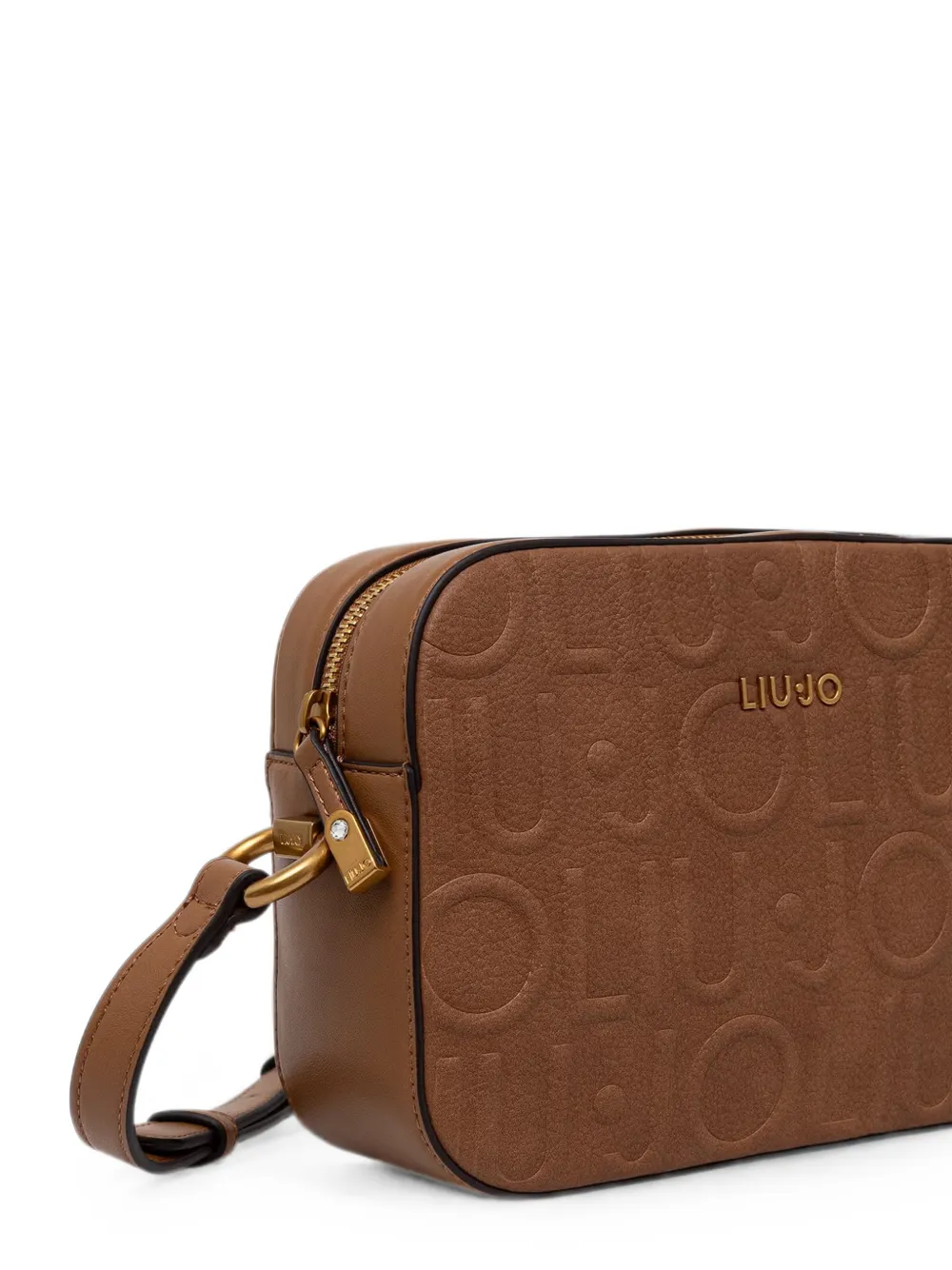 LIU JO Medium crossbodytas met logo-reliëf Bruin