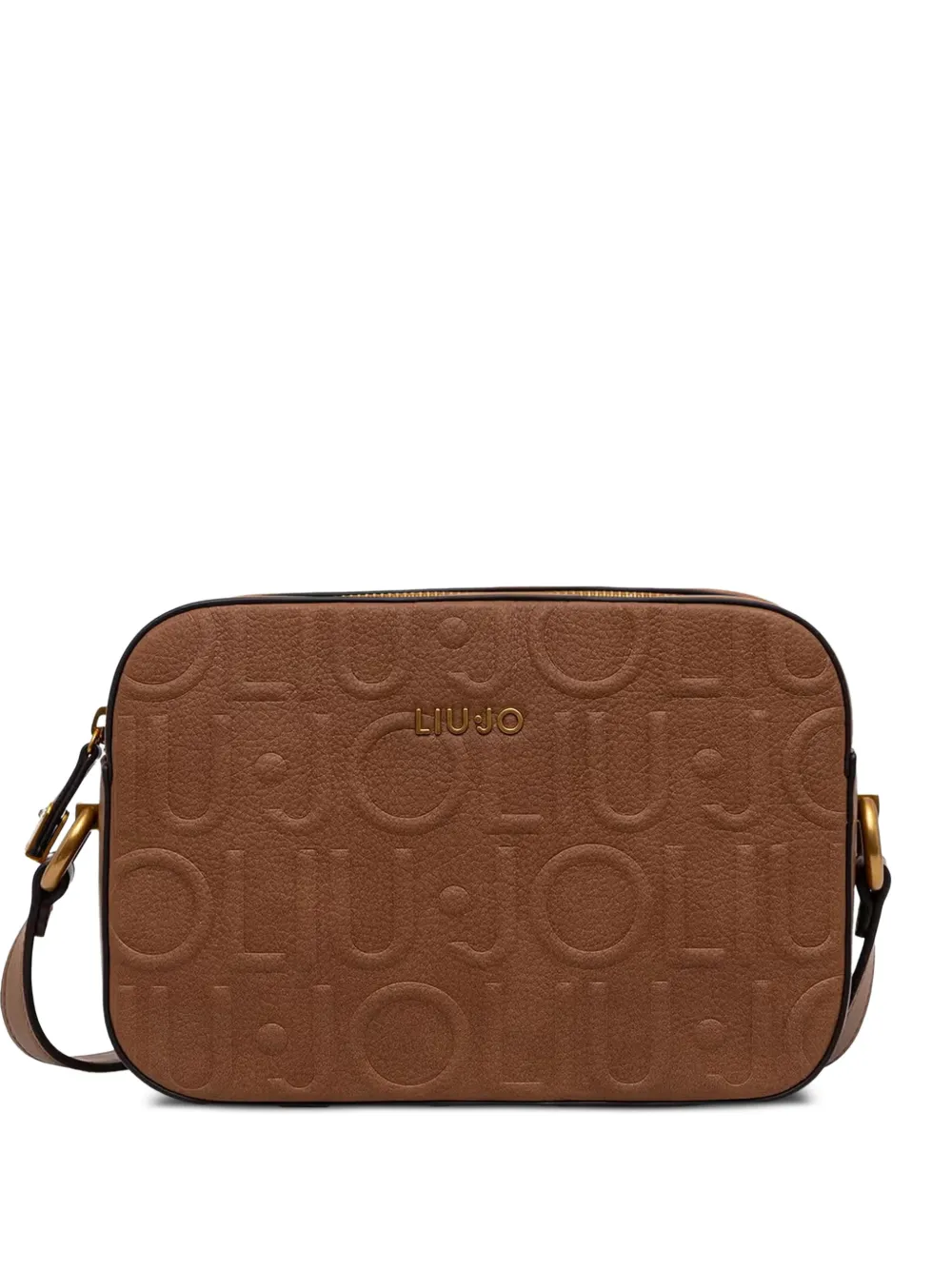 LIU JO medium logo-embossed cross body bag - Marrone