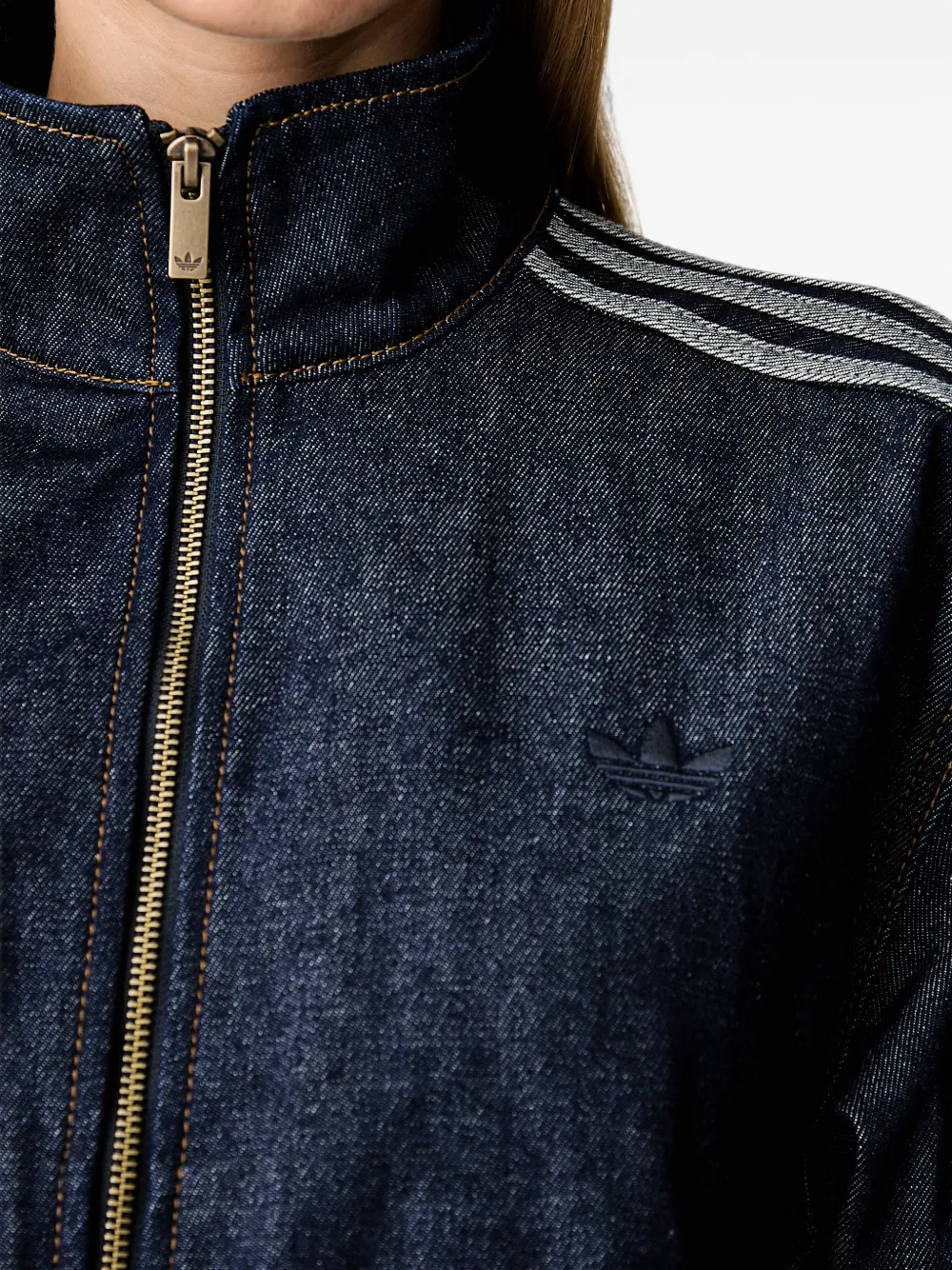 adidas Firebird denim tracktop Blauw