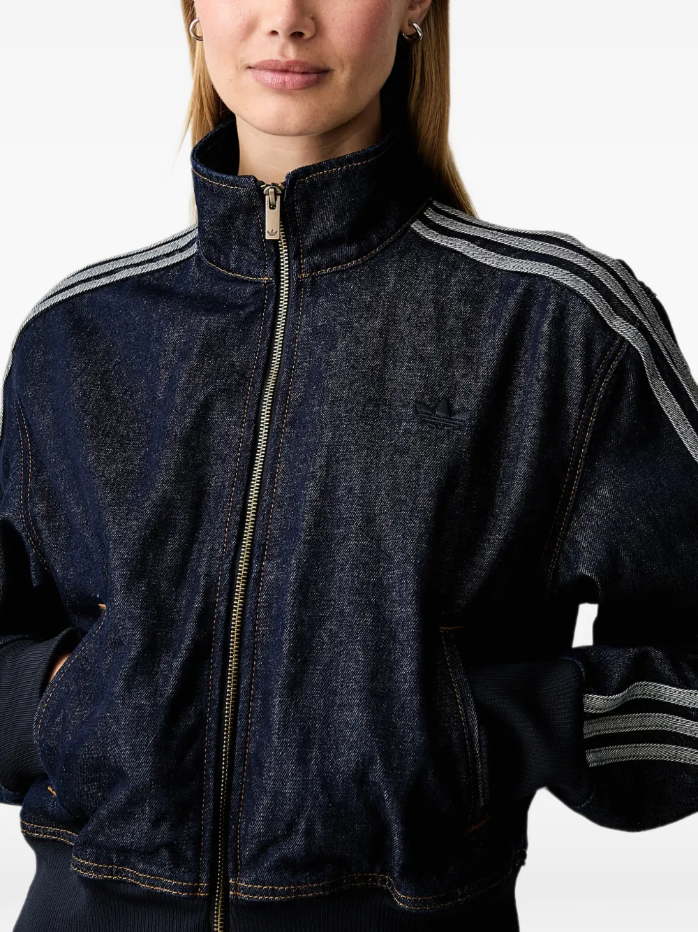 adidas Firebird denim tracktop Blauw