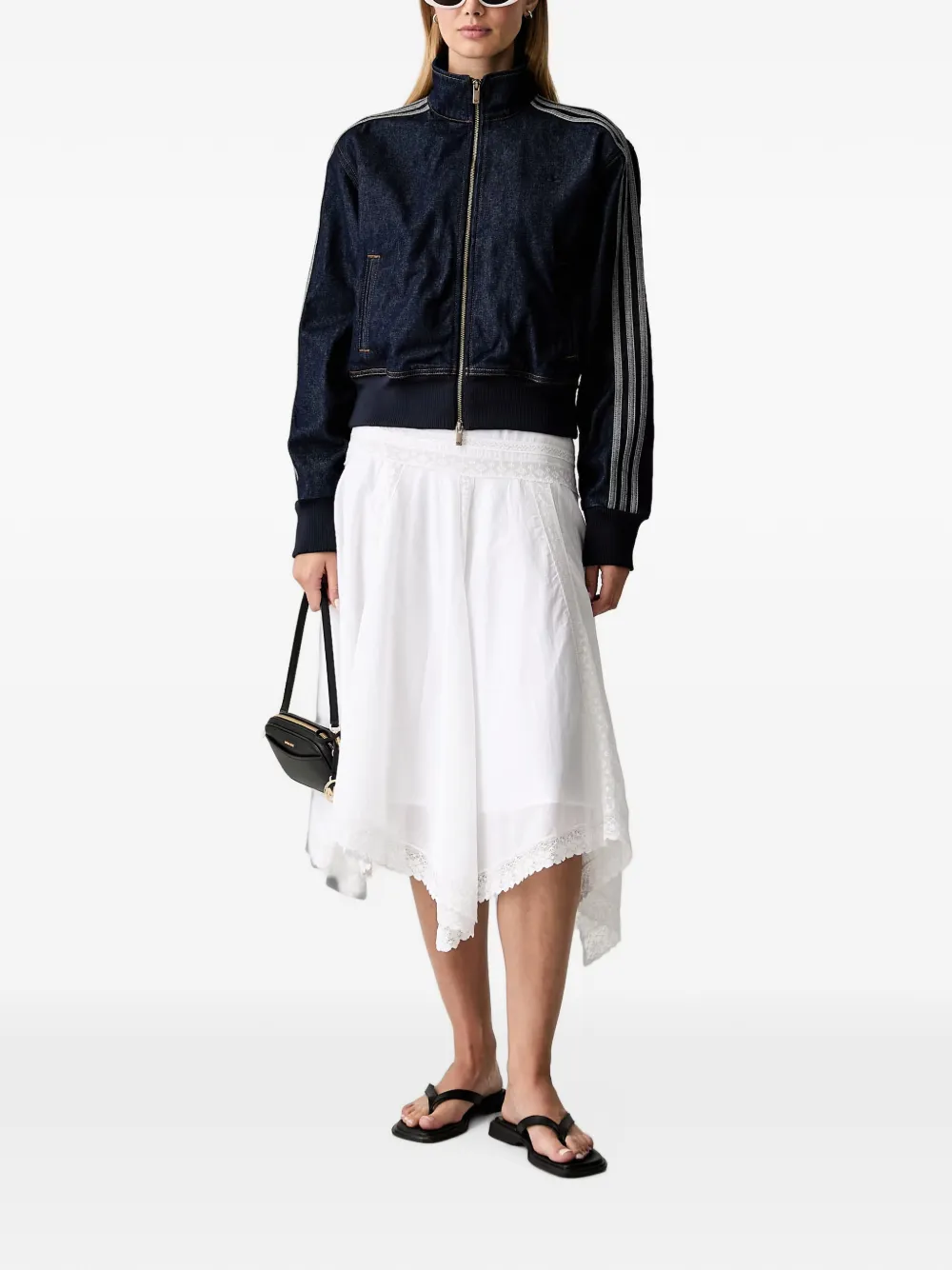 adidas Firebird denim tracktop Blauw