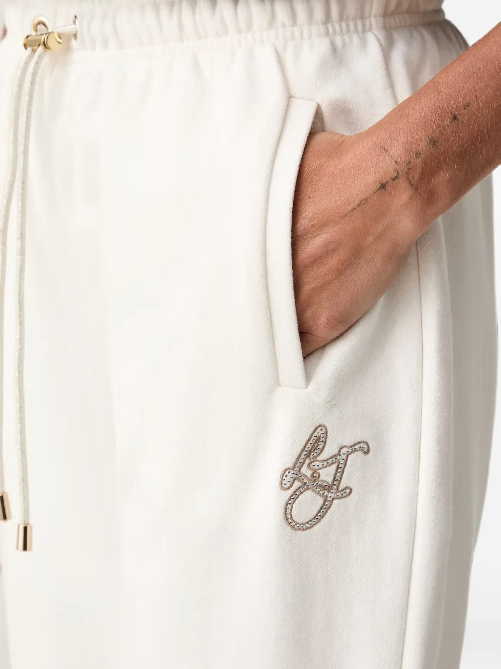 LIU JO Trainingsbroek met geborduurd logo Wit