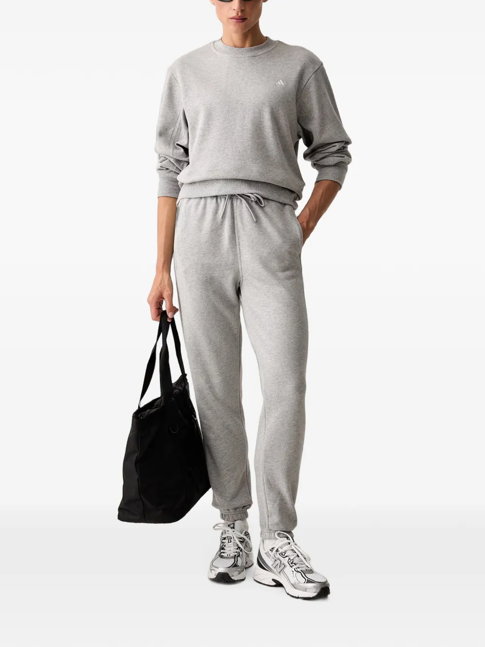 adidas by Stella McCartney Trainingsbroek met trekkoord en elastische manchetten Grijs