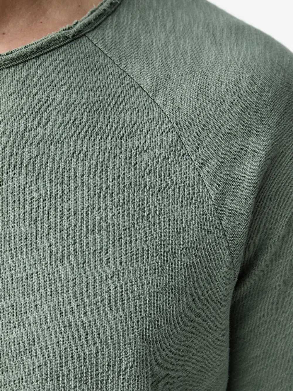 American Vintage Gerafeld T-shirt met raglan mouwen Groen