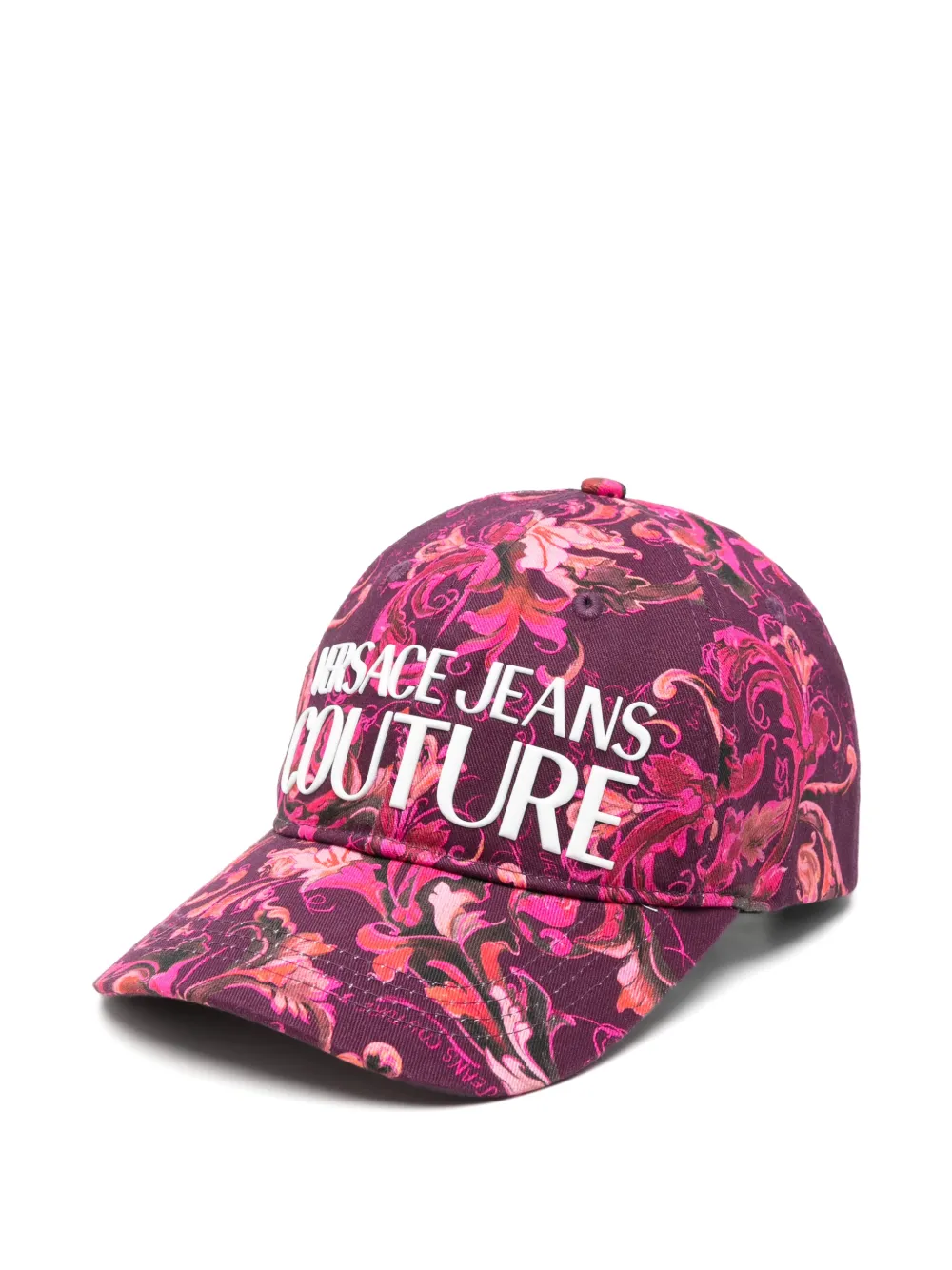 Versace Jeans Couture logo-print baroque-pattern baseball cap - Viola