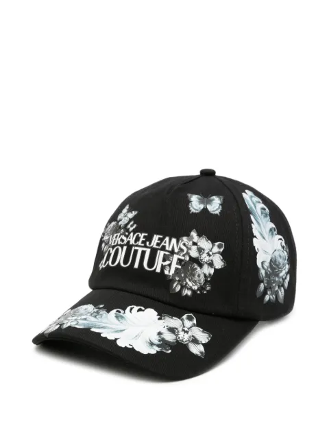 Versace Jeans Couture logo-print floral-print baseball cap