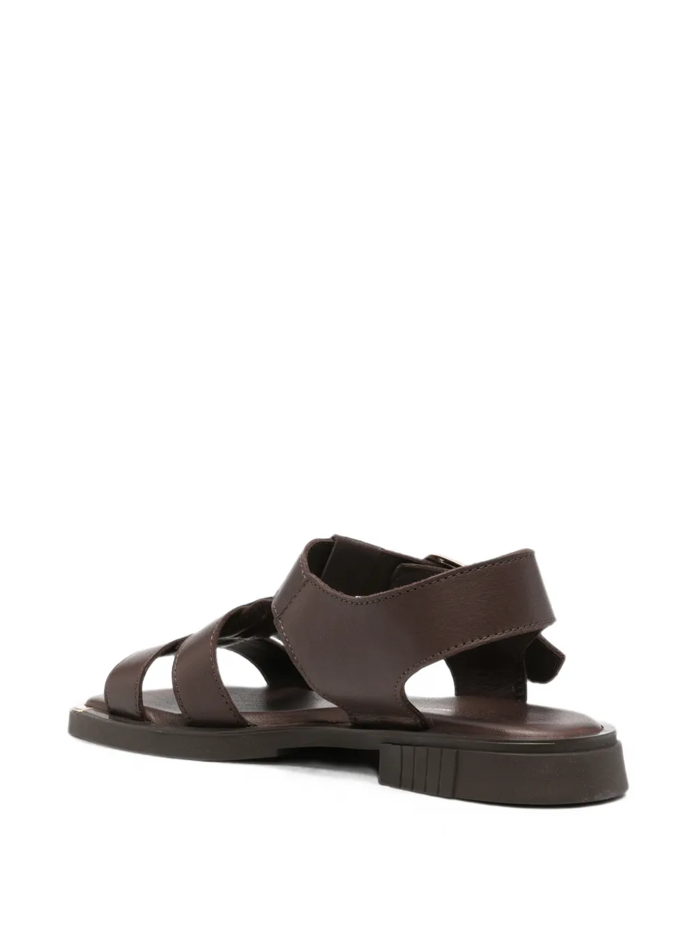 SERGIO MORETTI FIRENZE Leren sandalen met gesp Bruin