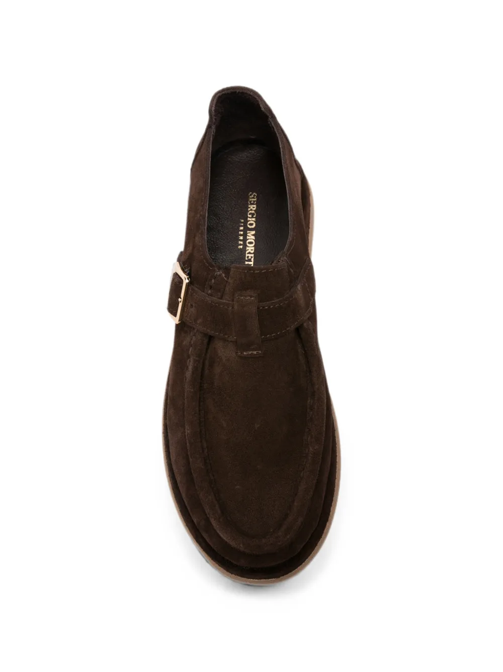 SERGIO MORETTI FIRENZE buckle-fastening suede loafers Bruin