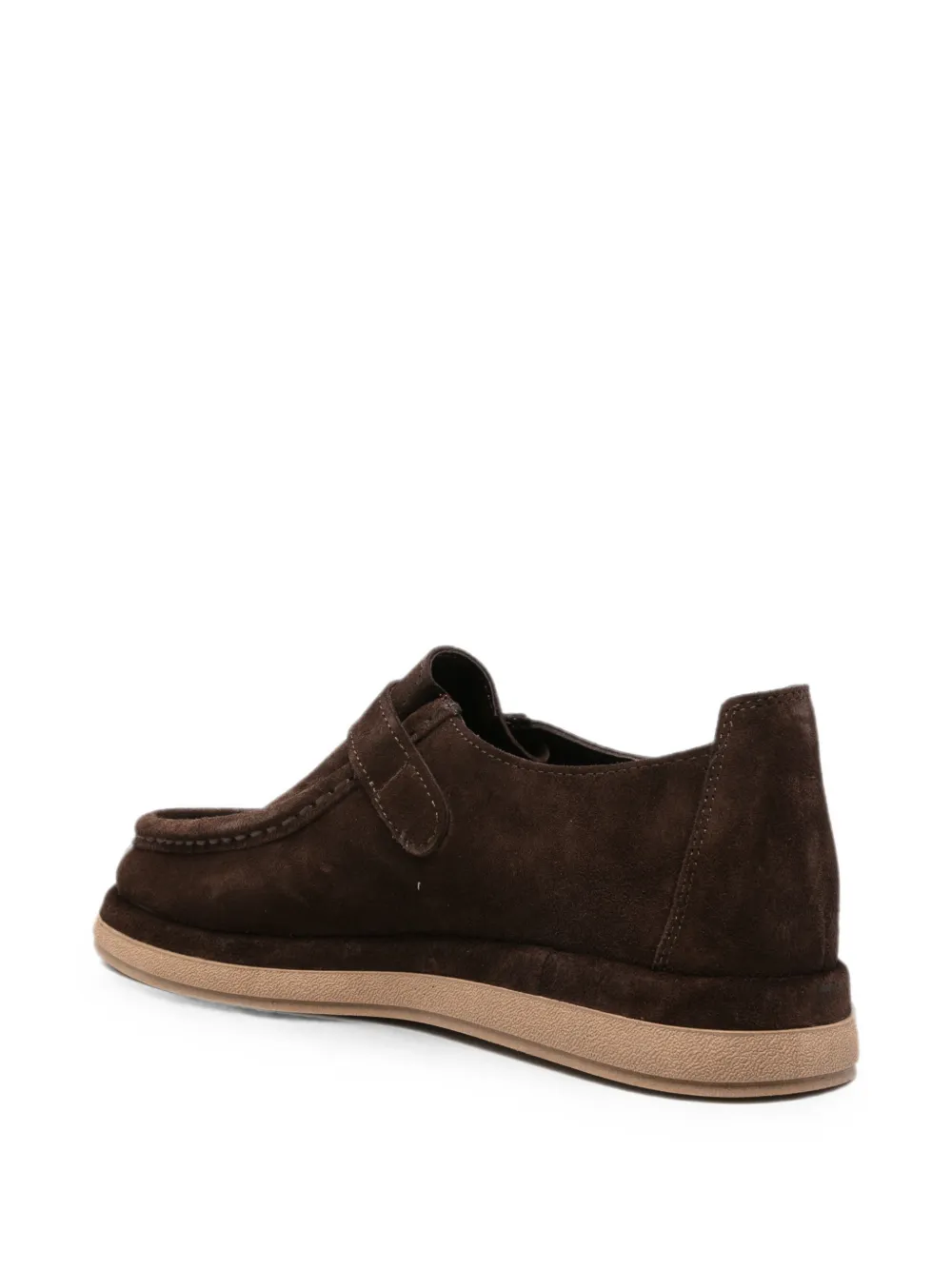 SERGIO MORETTI FIRENZE buckle-fastening suede loafers Bruin