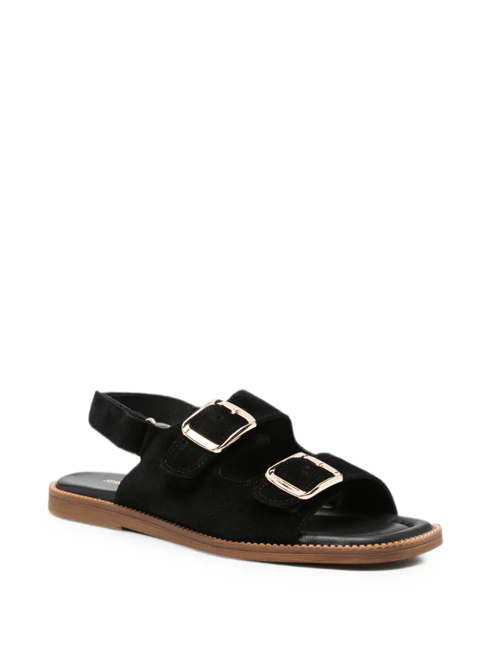 SERGIO MORETTI FIRENZE buckle-fastening slingback sandals Zwart