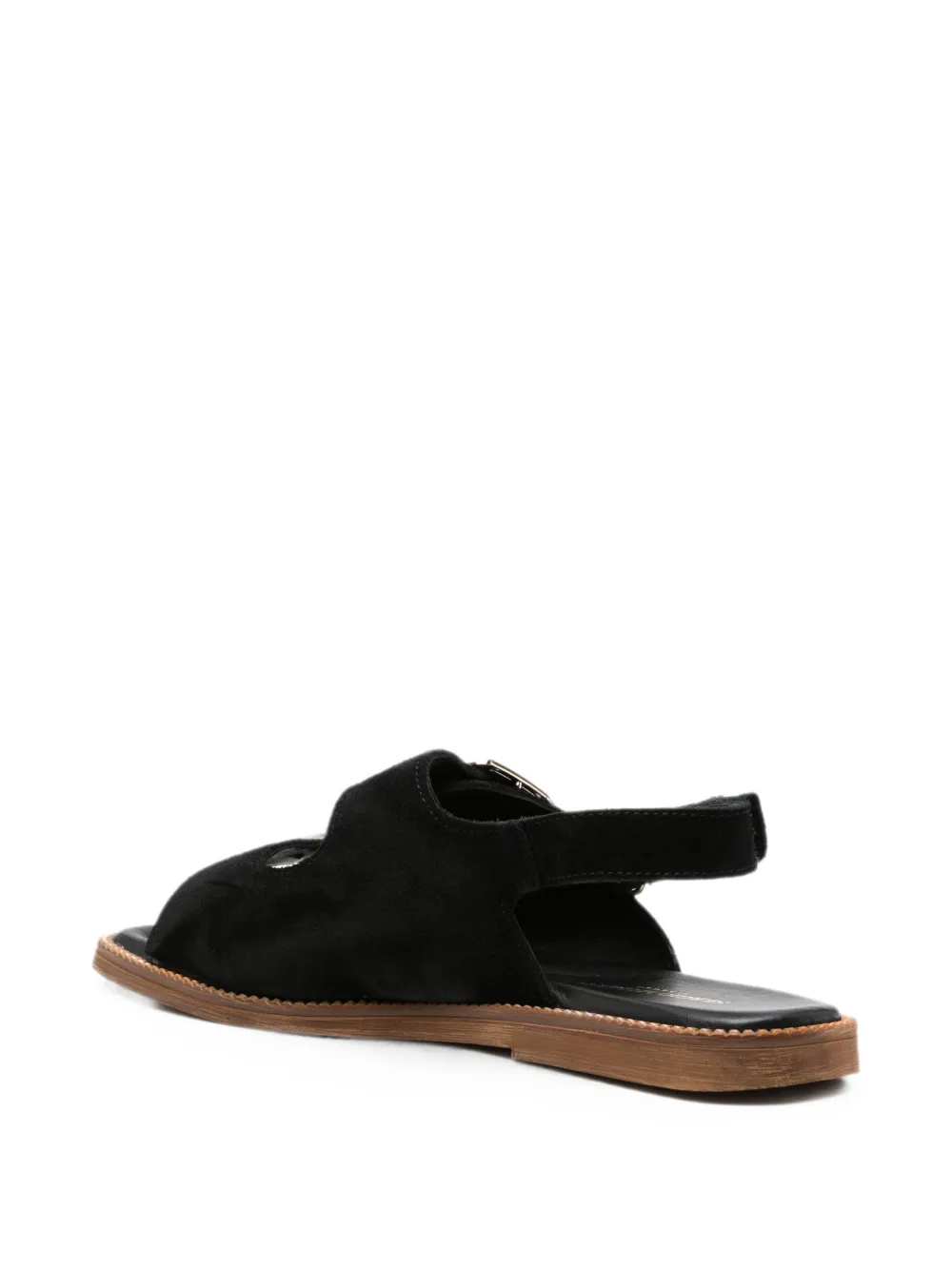 SERGIO MORETTI FIRENZE buckle-fastening slingback sandals Zwart