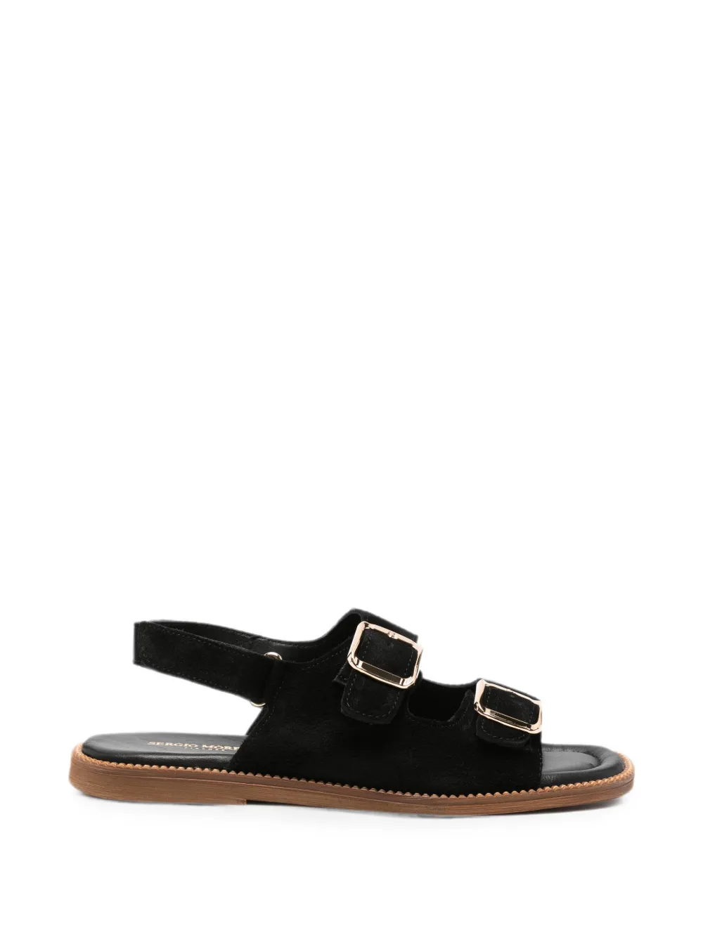 SERGIO MORETTI FIRENZE buckle-fastening slingback sandals - Nero