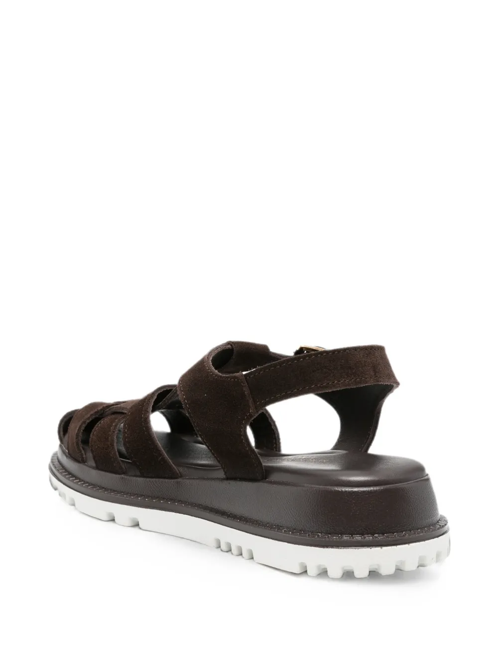SERGIO MORETTI FIRENZE buckle-fastening caged sandals Bruin