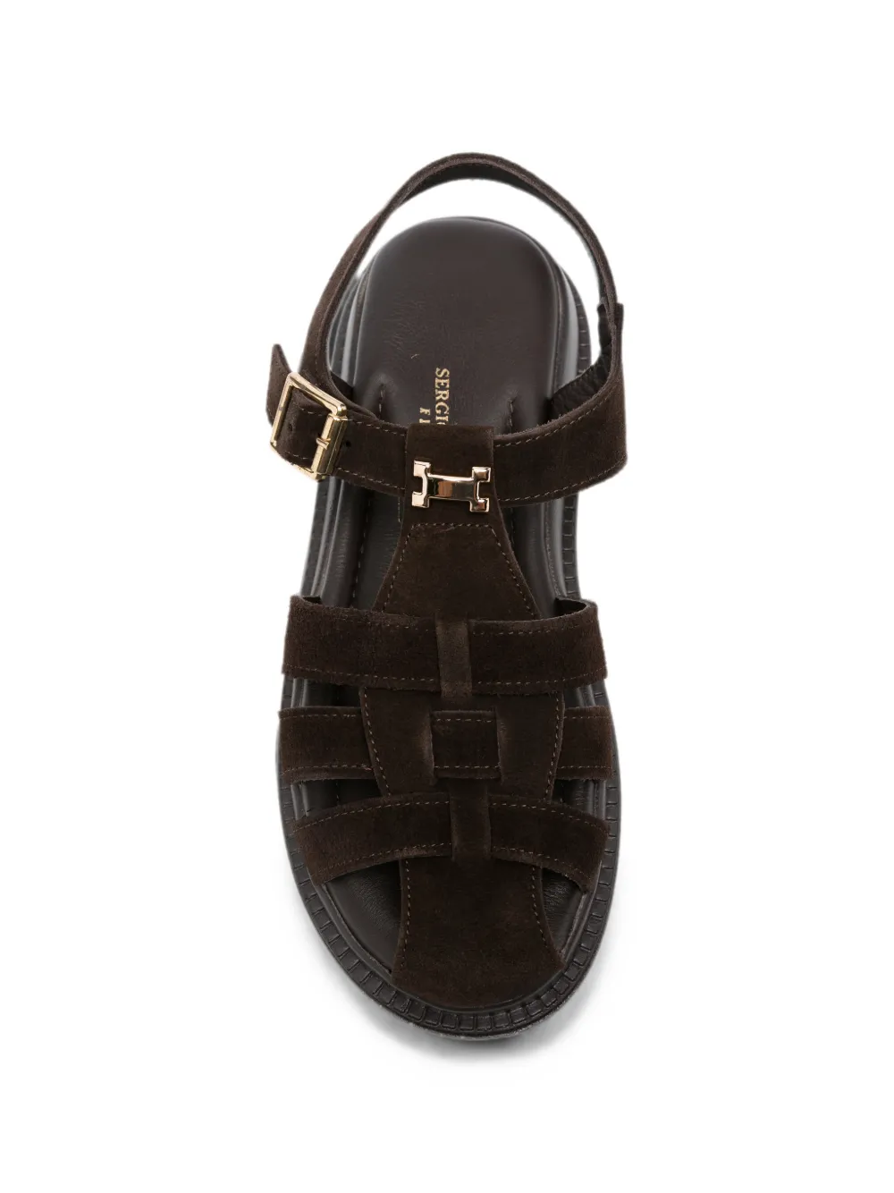 SERGIO MORETTI FIRENZE buckle-fastening caged sandals Bruin