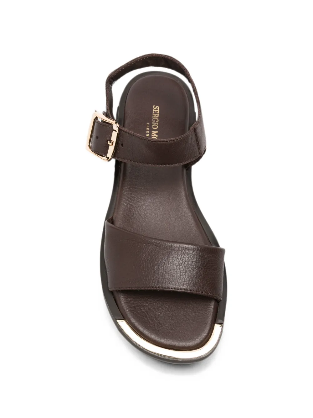 SERGIO MORETTI FIRENZE buckle-fastening leather sandals Bruin