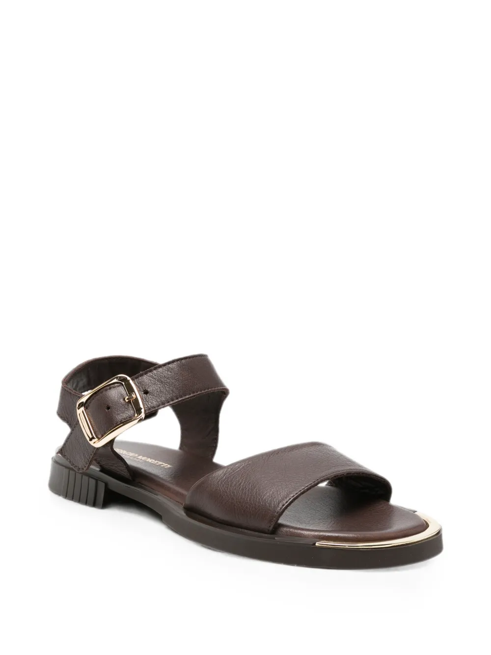 SERGIO MORETTI FIRENZE buckle-fastening leather sandals Bruin