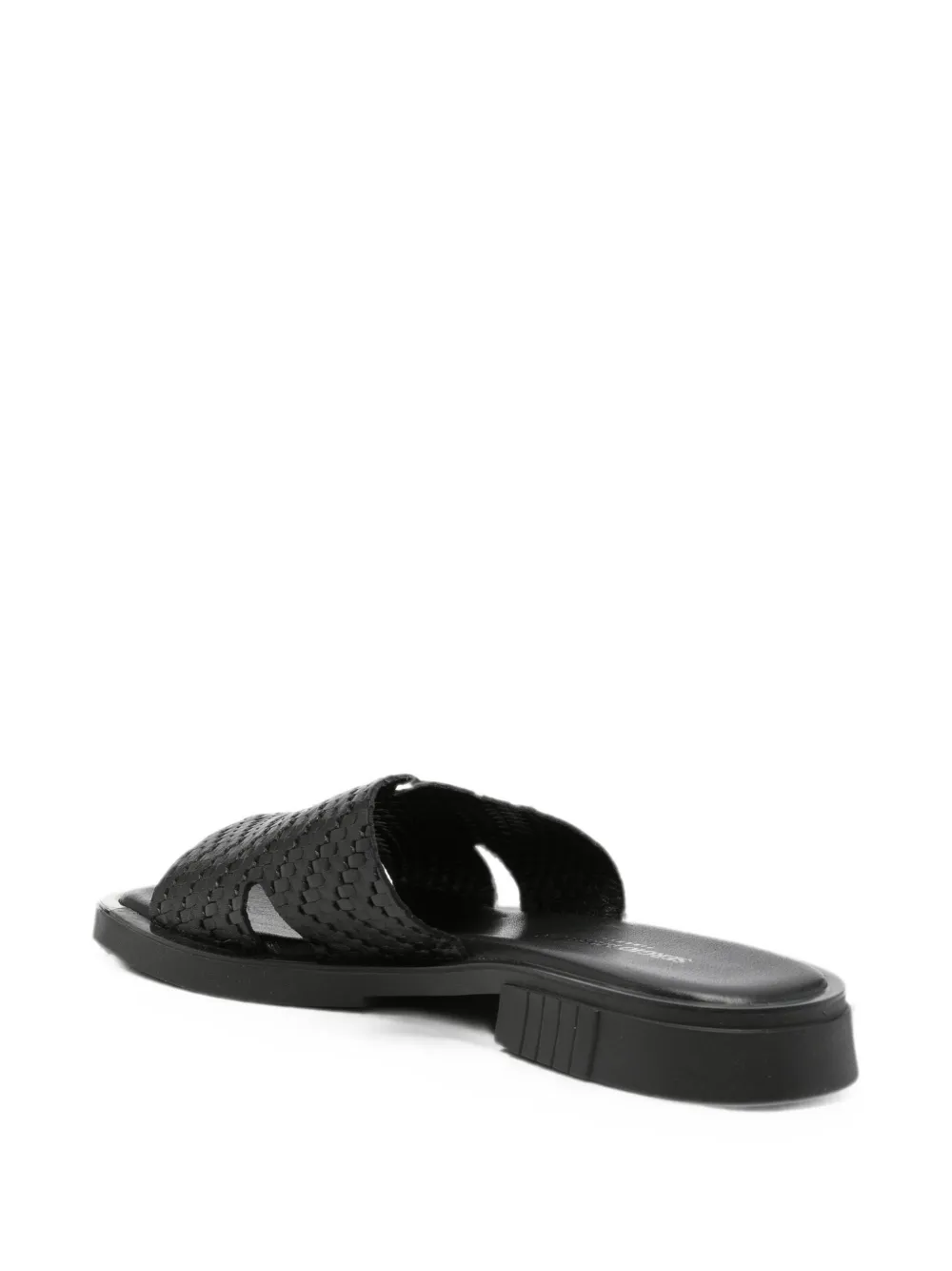 SERGIO MORETTI FIRENZE woven leather sandals Zwart
