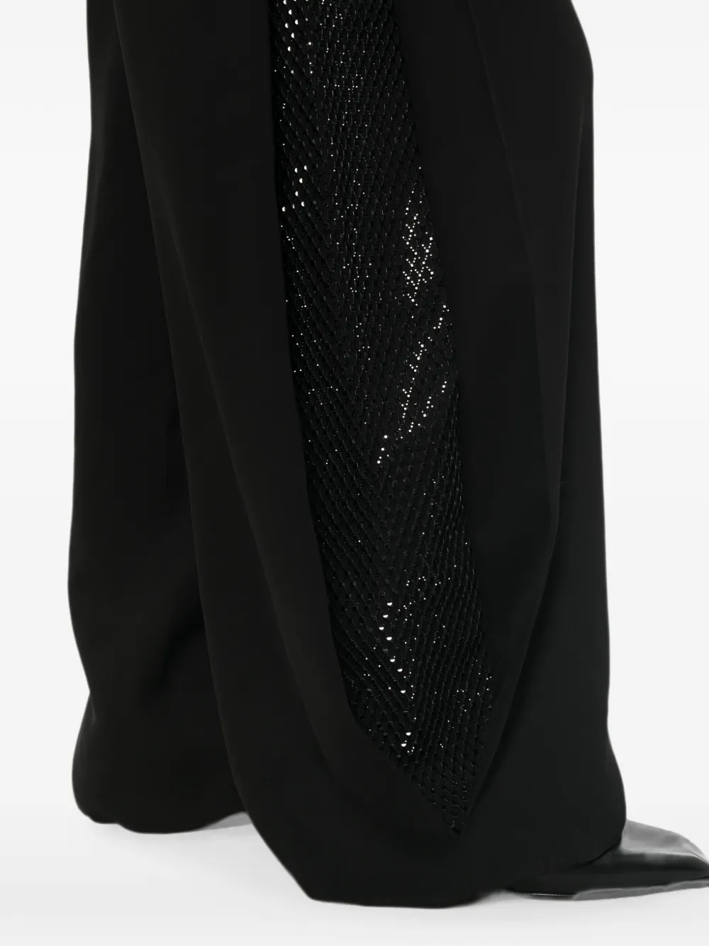 Giorgio Armani Palazzo broek met pailletten Zwart