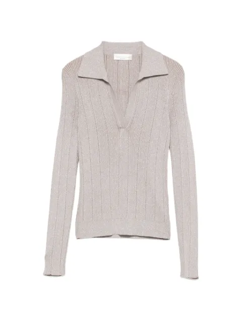 Roberto Collina ribbed metallic-thread top