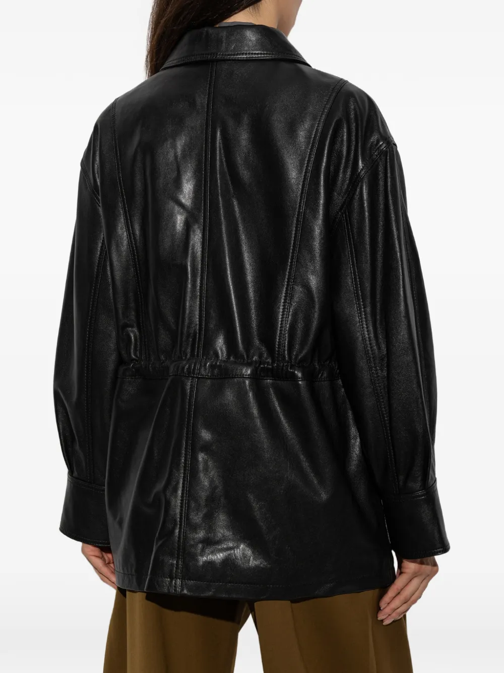 Arma Maeve oversized jack met knopen Zwart