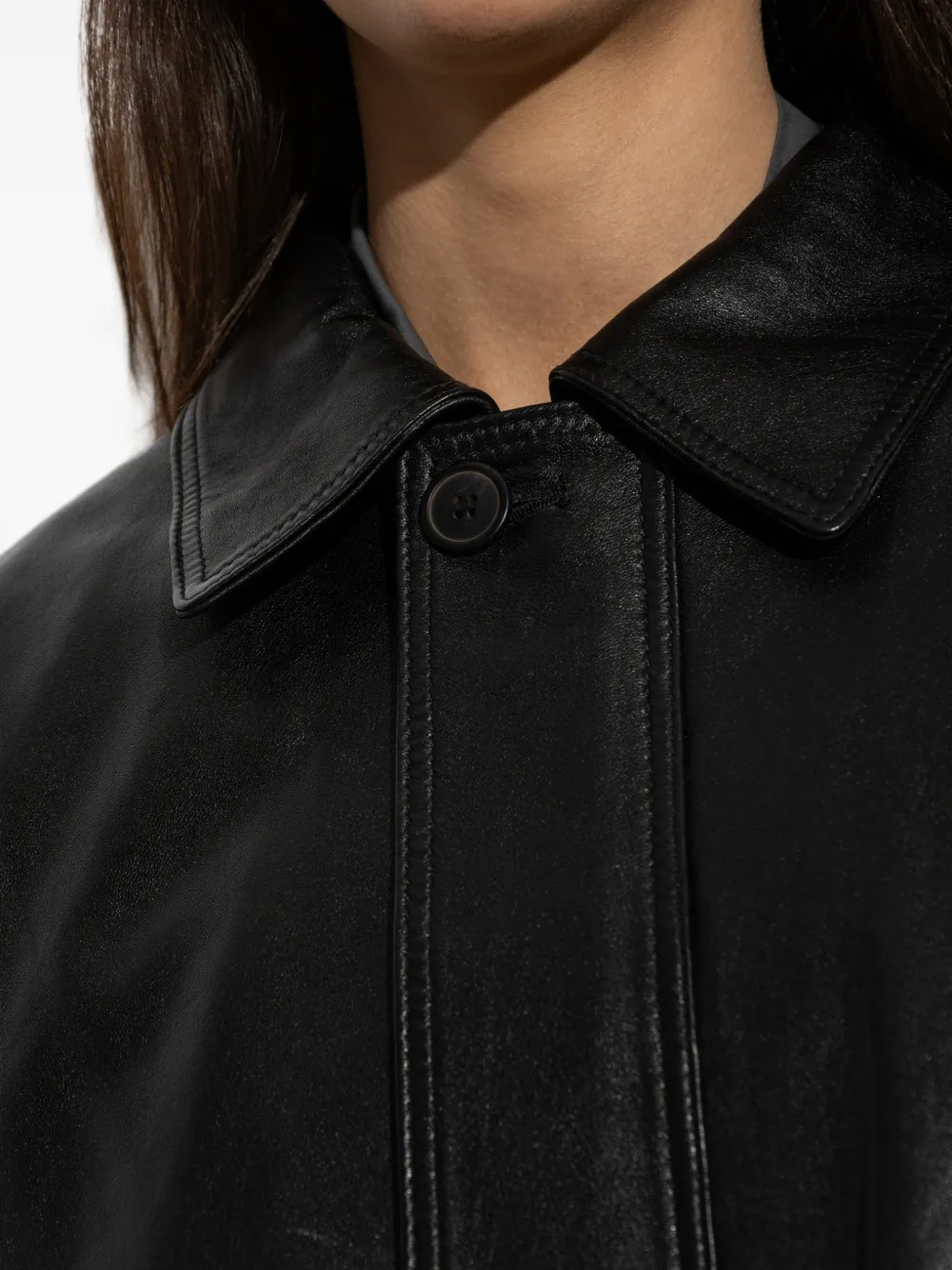 Arma Maeve oversized jack met knopen Zwart
