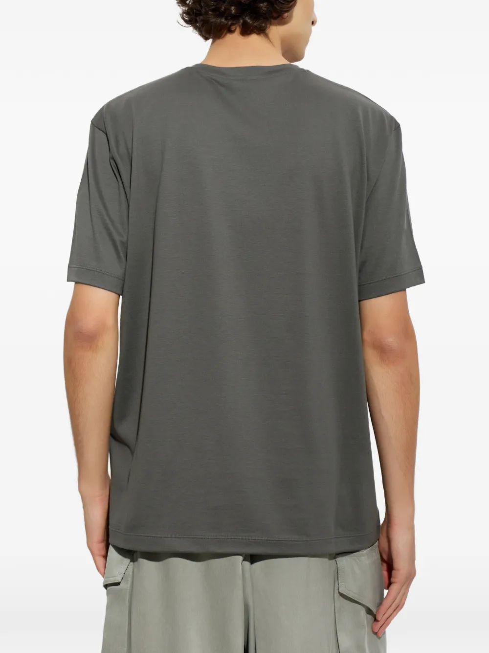 Giorgio Armani T-shirt met geborduurd logo Grijs