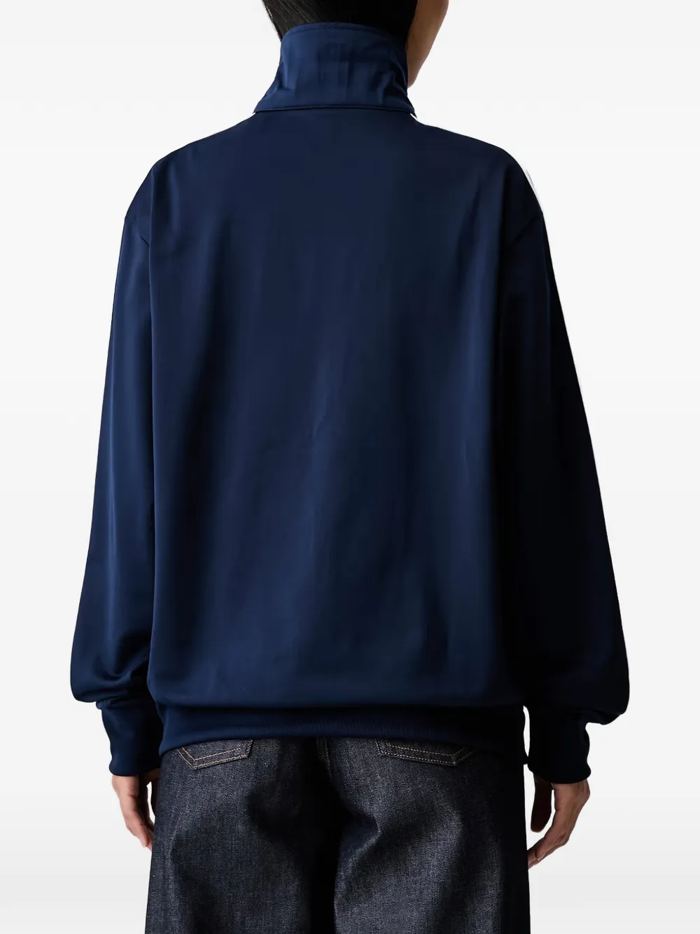 adidas Firebird logo-embroidered striped sweater Blauw