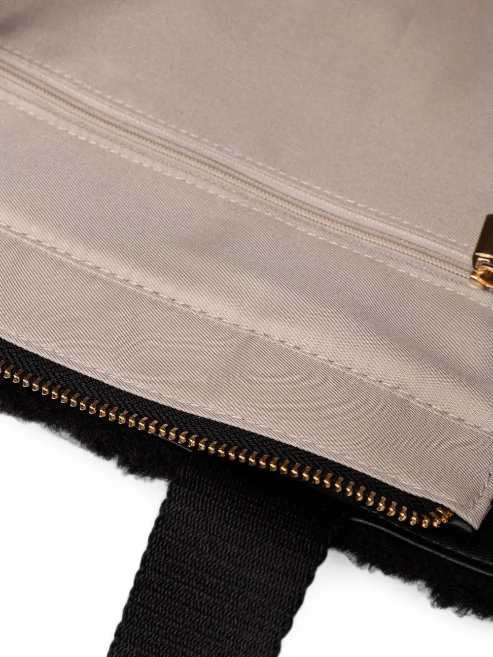 LIU JO shopper met fleece-textuur en logo-patch Zwart
