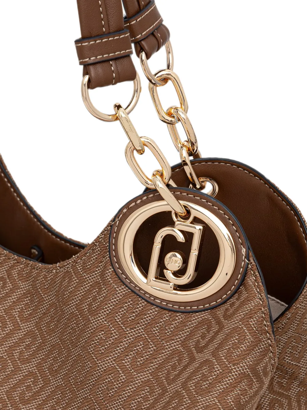 LIU JO Medium tas met jacquard Beige